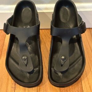 All leather black gizeh Birkenstock